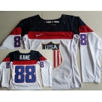 2014 Olympics USA #88 Patrick Kane White Womens Jersey
