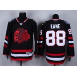 Chicago Blackhawks #88 Patrick Kane 2014 Stadium Series Black With Red Skulls Jersey