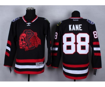 Chicago Blackhawks #88 Patrick Kane 2014 Stadium Series Black With Red Skulls Jersey