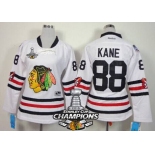 Chicago Blackhawks #88 Patrick Kane 2015 Winter Classic White Womens Jersey W/2015 Stanley Cup Champion Patch