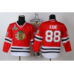 Chicago Blackhawks #88 Patrick Kane Red Kids Jersey W/2015 Stanley Cup Champion Patch