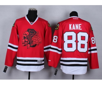 Chicago Blackhawks #88 Patrick Kane Red With Red Skulls Jersey