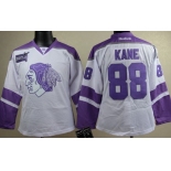 Chicago Blackhawks #88 Patrick Kane White Womens Fights Cancer Jersey
