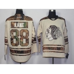 Men's Chicago Blackhawks #88 Patrick Kane Cream With Camo Hockey Jersey
