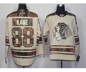 Men's Chicago Blackhawks #88 Patrick Kane Cream With Camo Hockey Jersey
