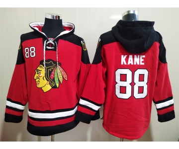 Men's Chicago Blackhawks #88 Patrick Kane NEW Red Stitched Hoodie