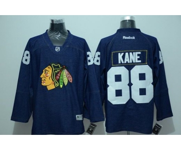 Men's Chicago Blackhawks #88 Patrick Kane Navy Blue Denim Fabric Fashion Hockey Jersey