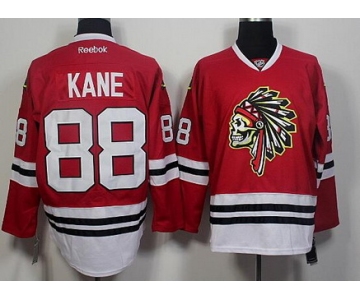 Men's Chicago Blackhawks #88 Patrick Kane Red The Indians Skulls Fashion Jersey