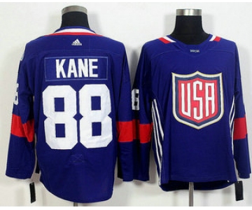 Men's Team USA #88 Patrick Kane Navy Blue 2016 World Cup of Hockey Game Jersey