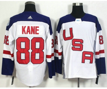 Men's Team USA #88 Patrick Kane White 2016 World Cup of Hockey Game Jersey