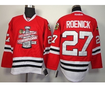 Chicago Blackhawks #27 Jeremy Roenick 2013 Champions Commemorate Red Jersey