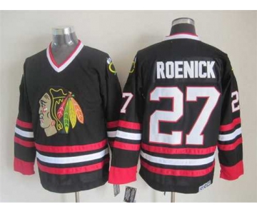 Chicago Blackhawks #27 Jeremy Roenick Black CCM Vintage Throwback Jersey