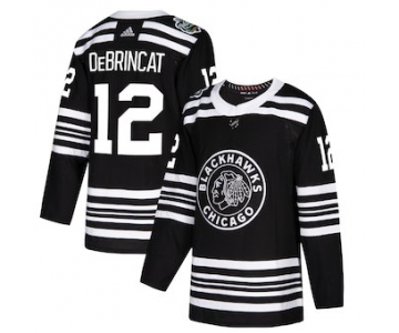Adidas Chicago Blackhawks #12 Alex DeBrincat Black 2019 Winter Classic Authentic Player Jersey