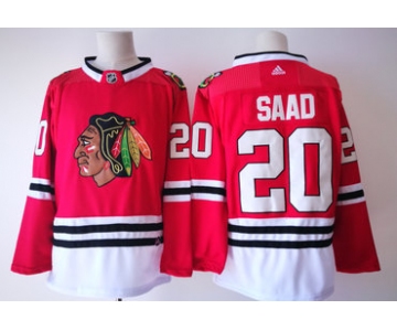 Adidas Chicago Blackhawks #20 Brandon Saad Red Home Authentic Stitched NHL Jersey