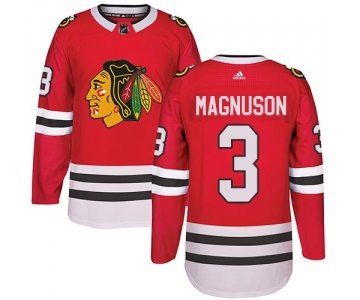 Adidas Chicago Blackhawks #3 Keith Magnuson Red Home Authentic Stitched NHL Jersey