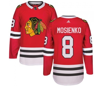 Adidas Chicago Blackhawks #8 Bill Mosienko Red Home Authentic Stitched NHL Jersey