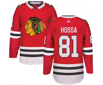 Adidas Chicago Blackhawks #81 Marian Hossa Red Home Authentic Stitched NHL Jersey