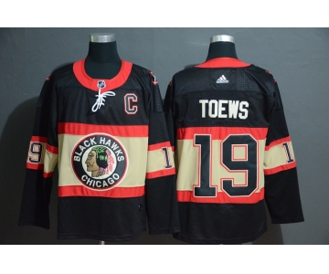 Blackhawks 19 Jonthan Toews Premier Black New Third Adidas Jersey