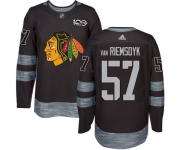 Blackhawks #57 Trevor Van Riemsdyk Black 1917-2017 100th Anniversary Stitched NHL Jersey