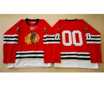 Chicago Blackhawks #00 Clark Griswold 1960-61 Red Vintage Jersey