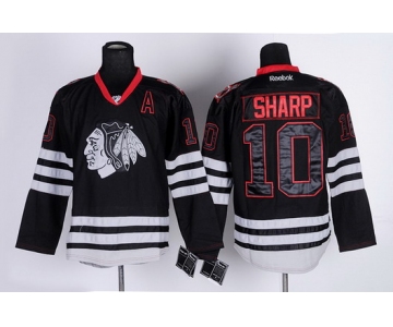 Chicago Blackhawks #10 Patrick Sharp Black Ice Jersey