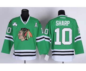 Chicago Blackhawks #10 Patrick Sharp Green Jersey