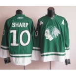Chicago Blackhawks #10 Patrick Sharp St. Patrick's Day Green Jersey