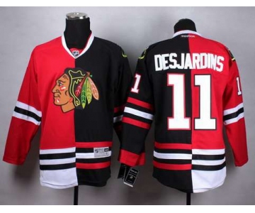 Chicago Blackhawks #11 Andrew Desjardins Red/Black Two Tone Jersey