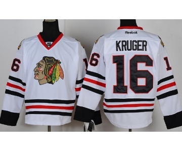 Chicago Blackhawks #16 Marcus Kruger White Jersey