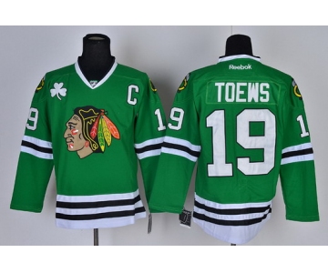 Chicago Blackhawks #19 Jonathan Towes Green jersey