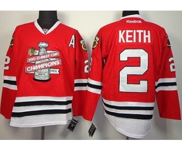 Chicago Blackhawks #2 Duncan Keith 2013 Champions Commemorate Red Jersey