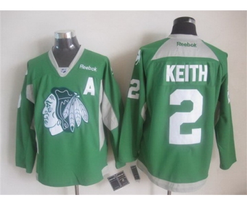 Chicago Blackhawks #2 Duncan Keith 2014 Training Green Jersey