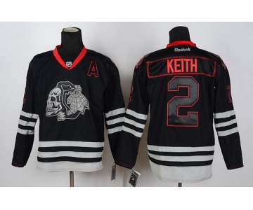 Chicago Blackhawks #2 Duncan Keith Black Ice Skulls Jersey