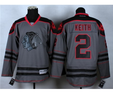 Chicago Blackhawks #2 Duncan Keith Charcoal Gray Jersey