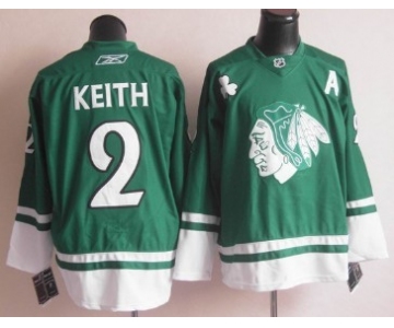 Chicago Blackhawks #2 Duncan Keith St. Patrick's Day Green Jersey