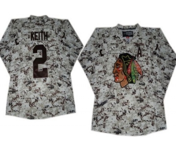 Chicago Blackhawks #2 Duncan Keith White Camo Jersey