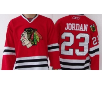 Chicago Blackhawks #23 Michael Jordan Red Jersey