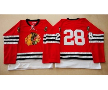 Chicago Blackhawks #28 Ben Smith 1960-61 Red Vintage Jersey
