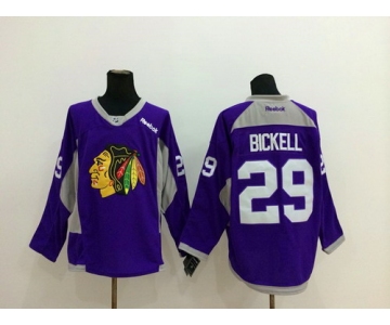 Chicago Blackhawks #29 Bryan Bickell 2014 Training Purple Jersey