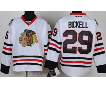 Chicago Blackhawks #29 Bryan Bickell White Jersey