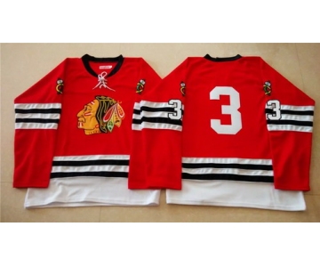 Chicago Blackhawks #3 Keith Magnuson 1960-61 Red Vintage Jersey