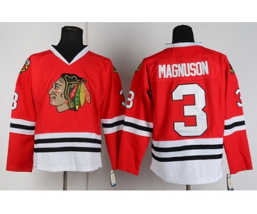 Chicago Blackhawks #3 Keith Magnuson Red Throwback CCM Jersey