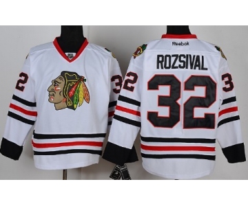 Chicago Blackhawks #32 Michal Rozsival White Jersey