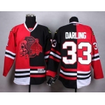 Chicago Blackhawks #33 Scott Darling Red Black Two Tone With Red Skulls Jersey