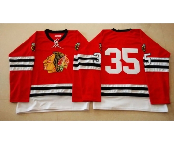 Chicago Blackhawks #35 Tony Esposito 1960-61 Red Vintage Jersey