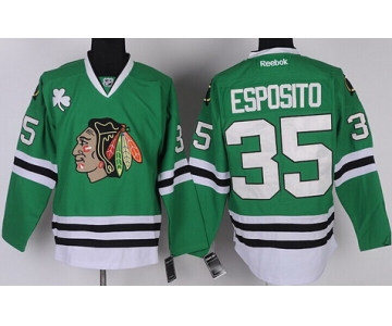Chicago Blackhawks #35 Tony Esposito Green Jersey