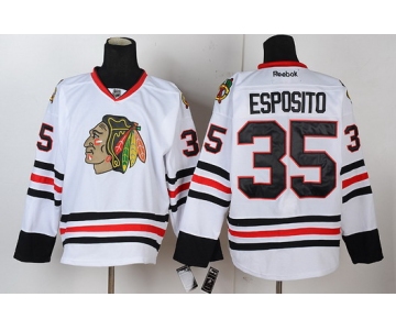 Chicago Blackhawks #35 Tony Esposito White Jersey