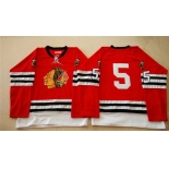 Chicago Blackhawks #5 David Rundblad 1960-61 Red Vintage Jersey