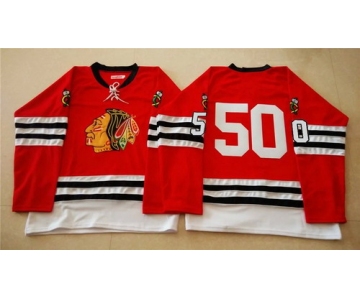 Chicago Blackhawks #50 Corey Crawford 1960-61 Red Vintage Jersey