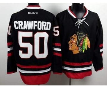 Chicago Blackhawks #50 Corey Crawford 2014 Stadium Series Black Jersey